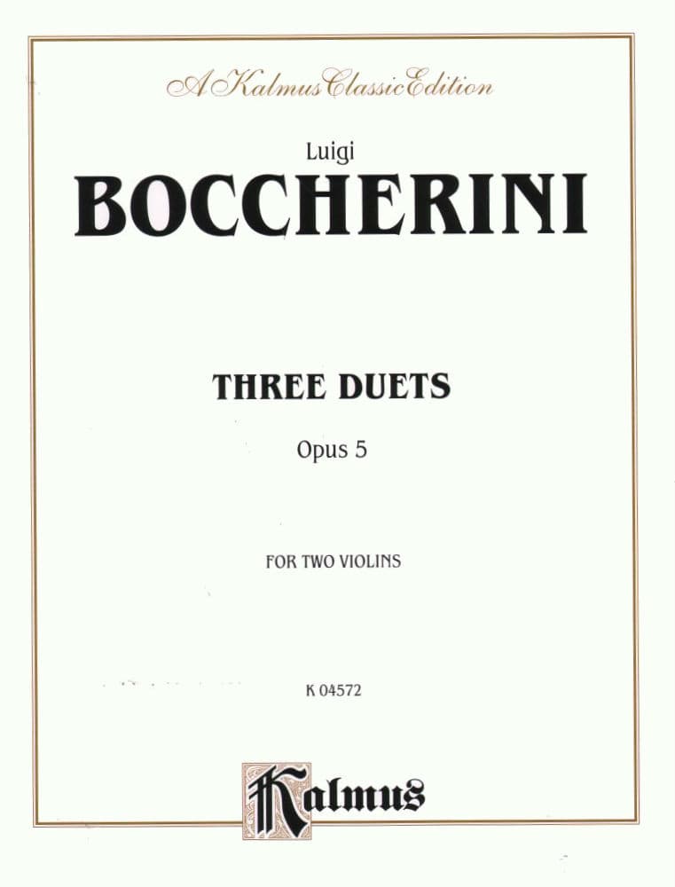 Boccherini Op. 5 Violin Sheet Music - String Duets