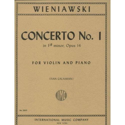 Wieniawski, Henryk - Concerto No 1 in f-Sharp minor Op 14 For Violin and  Piano Edited by Ivan Galamian Published by International Music Company