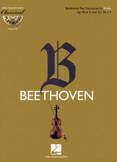 Beethoven, Ludwig - Two Romances: Op 40 and 50 - Violin - Book/CD set - Hal  Leonard Publications