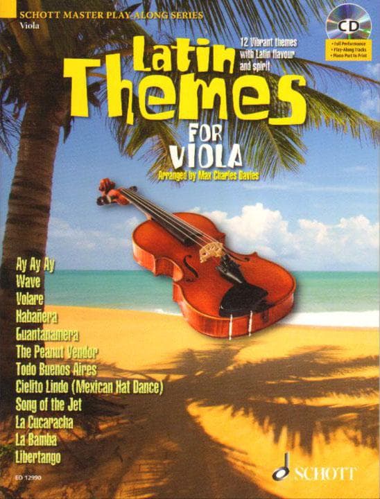 Latin Themes for Viola - arranged by Max Charles Davies - Book and CD -  Schott Edition