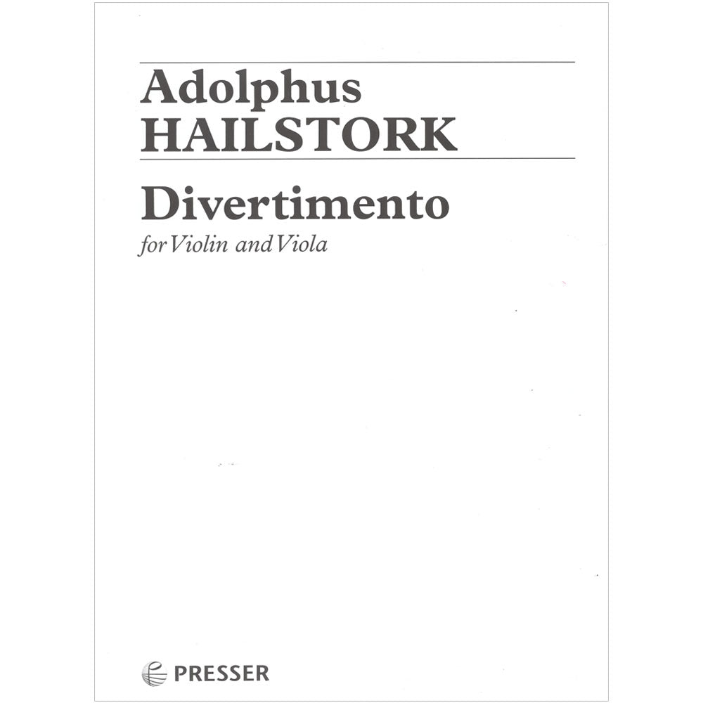 Hailstork, Adolphus - Divertimento for Violin and Viola - Presser