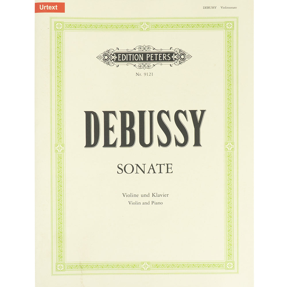 Debussy, Claude - Sonata in G Minor for Violin and Piano - edited by György Garay - Edition Peters URTEXT