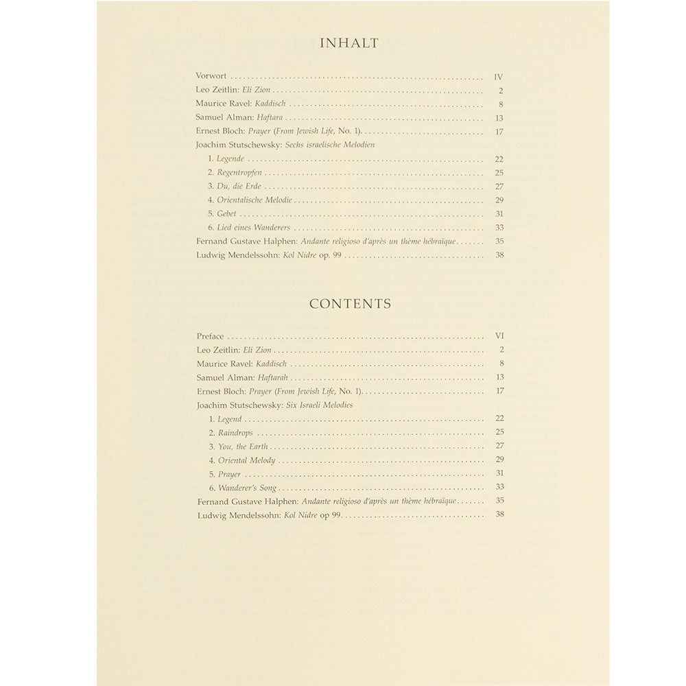 From Jewish Life - Arrangements for Viola (Violoncello) and Organ