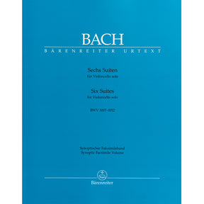 Bach, Johann Sebastian - Six Suites for Violoncello solo BWV 1007-1012 - Synoptic Facsimile Volume