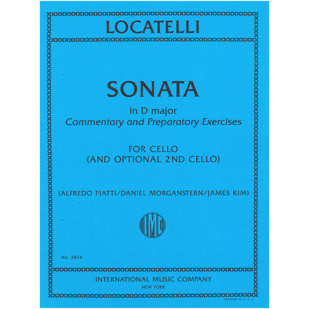 Locatelli, Pietro - Sonata in D Major - Cello with opt. Cello II - International Music Co.