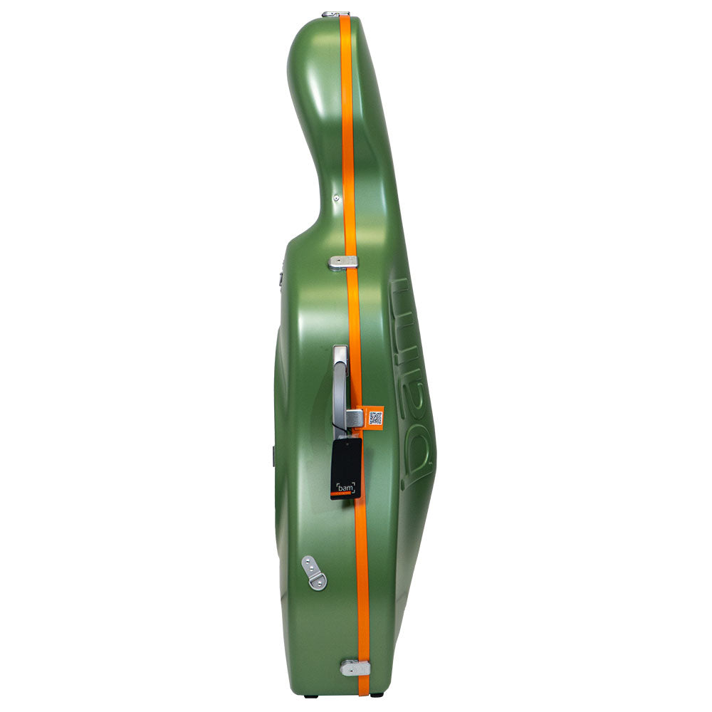 BAM Graffiti Hightech Slim Cello Case - 4/4 Size - Green and Orange