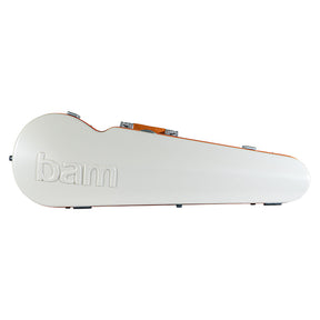 BAM Graffiti Hightech Contour Violin Case - 4/4 Size - White and Orange