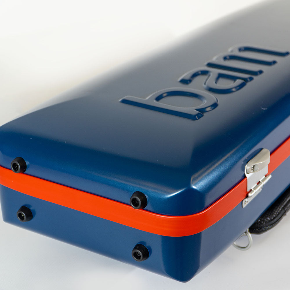 BAM Graffiti Hightech Oblong Violin Case - 4/4 Size - Navy and Red