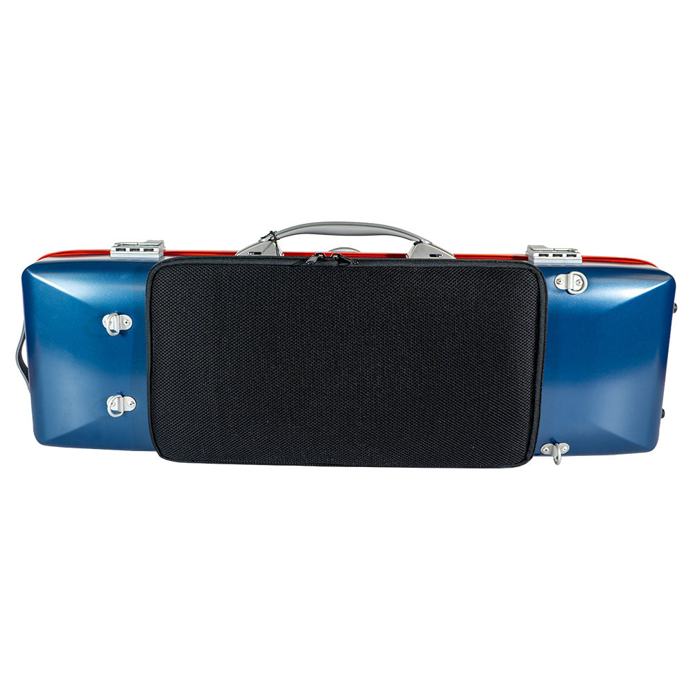 BAM Graffiti Hightech Oblong Violin Case - 4/4 Size - Navy and Red