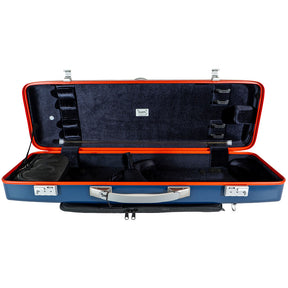 BAM Graffiti Hightech Oblong Violin Case - 4/4 Size - Navy and Red