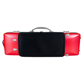 BAM Graffiti Hightech Oblong Violin Case - 4/4 Size - Raspberry and Silver