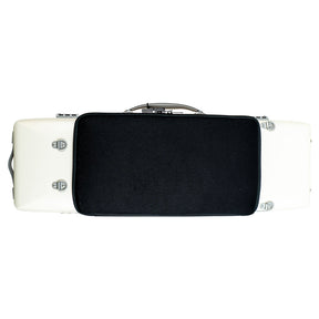 BAM Graffiti Hightech Oblong Violin Case - 4/4 Size - White and Orange