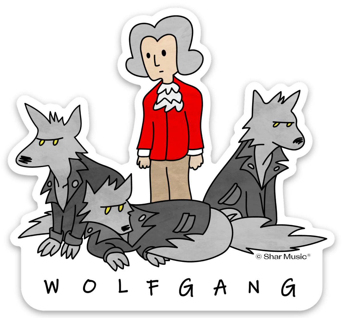 Wolfgang Die-cut Sticker