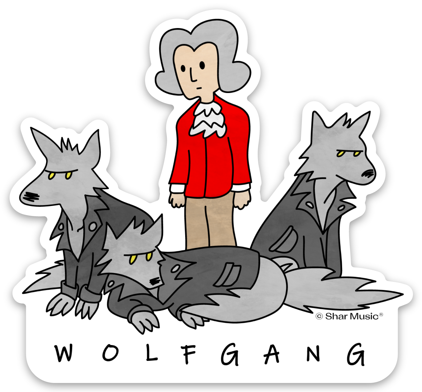 Wolfgang Die-cut Sticker