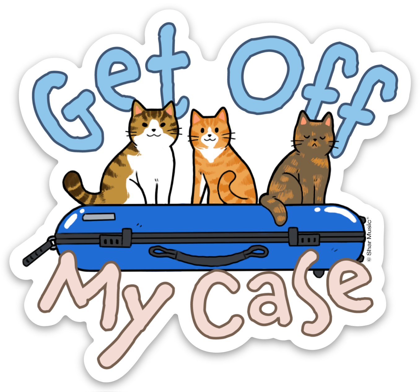 Get Off My Case Die-cut Sticker