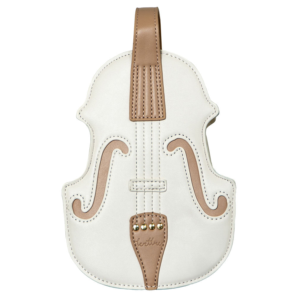 Violin-Shaped Purse - White