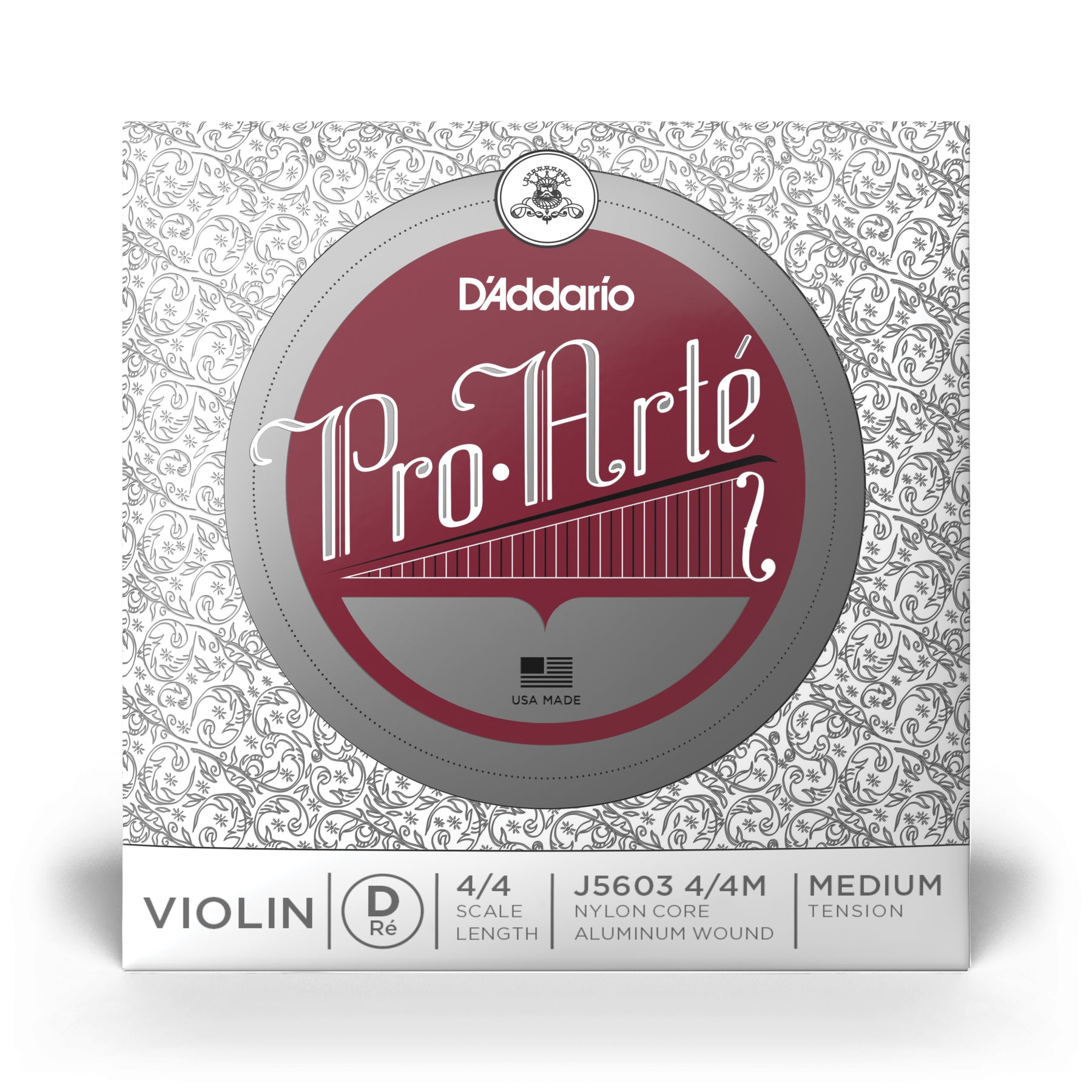 Pro-Arte Violin Single D String, 4/4 Scale, Medium Tension