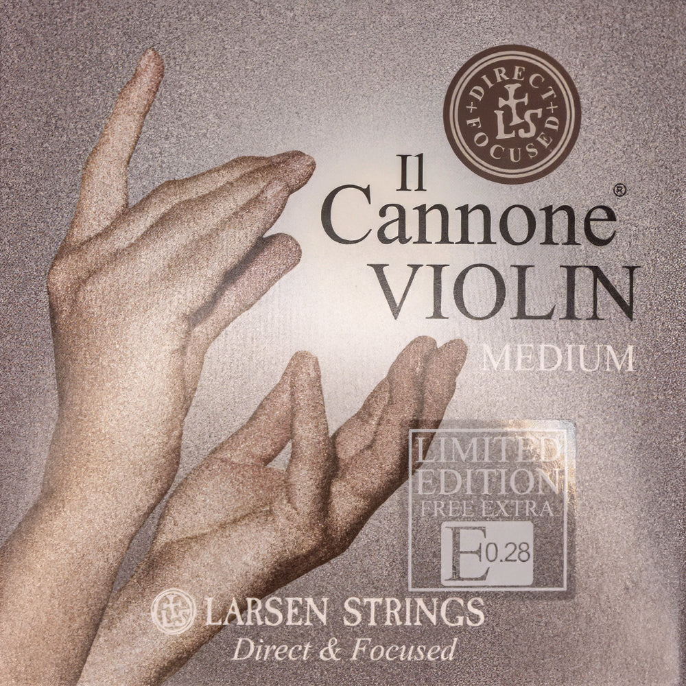 Larsen Il Cannone Violin String Direct and Focused Set - 4/4 Size - Medium Gauge