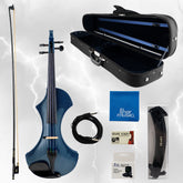 Plug N' Play Model 3 Electric Violin Outfit - 4/4 Size - Blue Weave