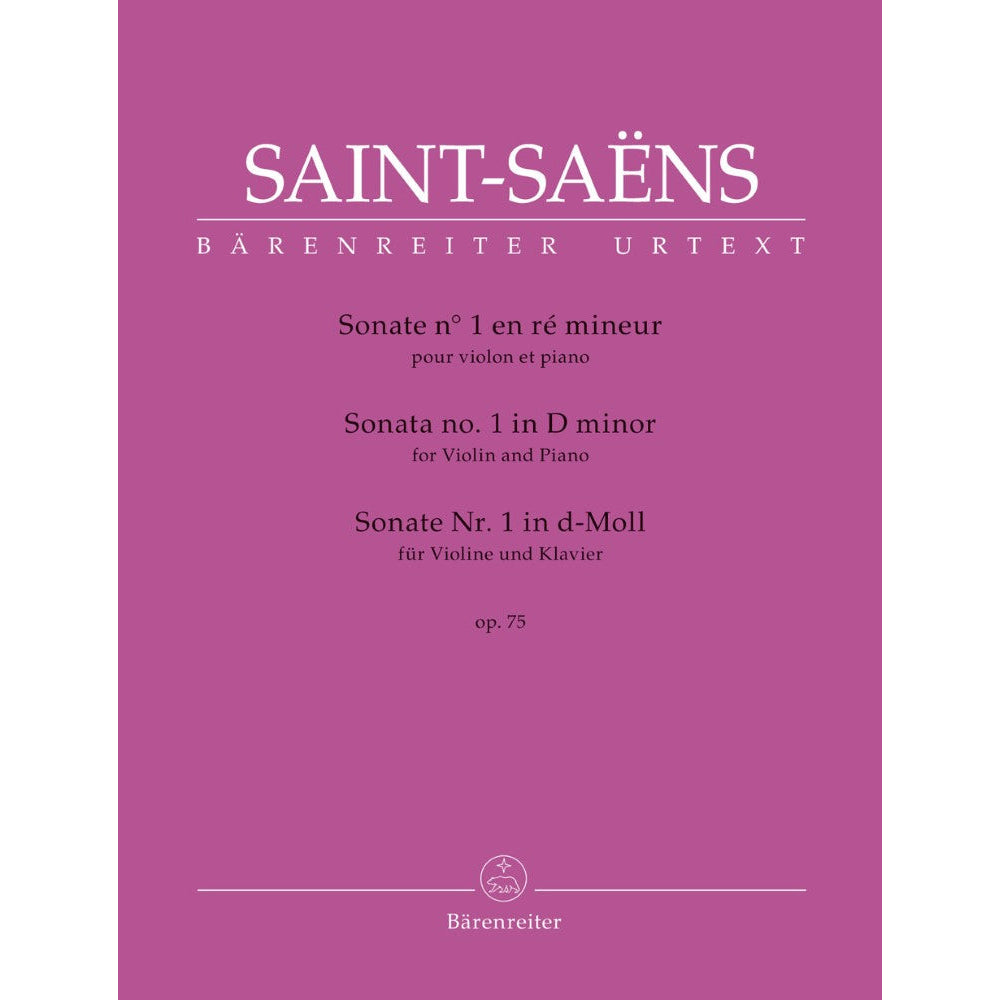 Saint-Saëns, Camille - Sonata no. 1 for Violin and Piano in D minor op. 75 - Barenreiter URTEXT