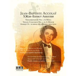 Zakhar Bron Master Class - Jean Baptiste Accolay, Violin Concerto No. 1 in A minor - for Violin and Piano - Book/DVD - AMA Verlag