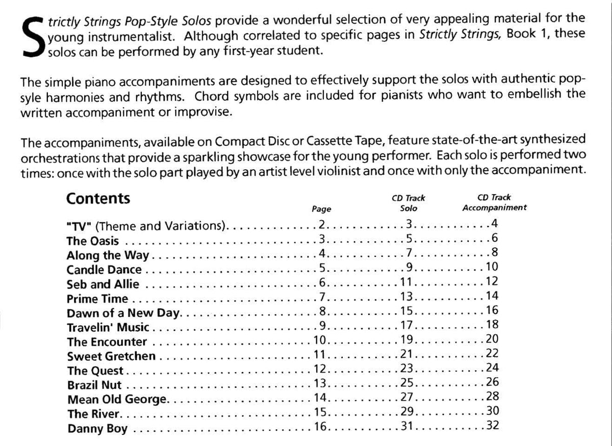 O'Reilly, John  - Pop-Style Solos, Viola Book & CD Set Published by Neil A Kjos Music Company