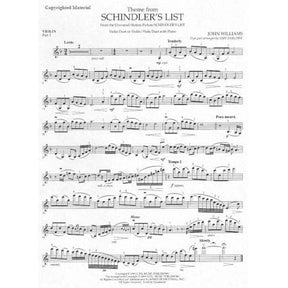 Williams, John - Theme from "Schindler's List" - Two Violins (Violin/Viola) and Piano - arranged by Amy Barlowe - Hal Leonard Publication