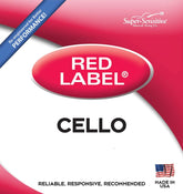 Super-Sensitive Red Label Cello String Set - 1/2 Size - Medium Gauge