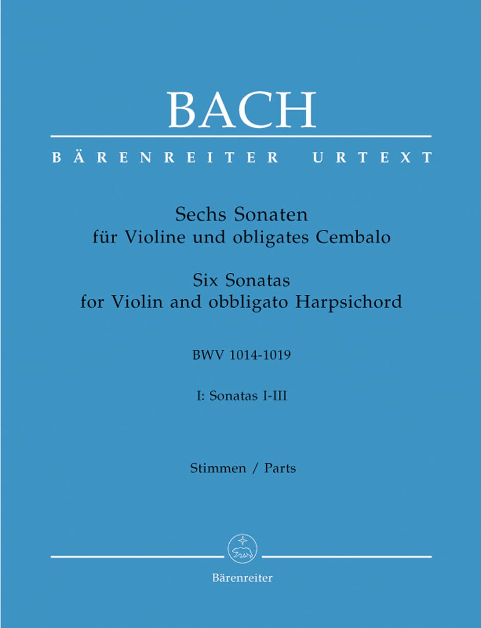 Bach, JS - 6 Sonatas for Violin and Piano, BWV 1014-1019, Volume 1 - for Violin and Piano -  edited by Wollny and Manze - Barenreiter Verlag URTEXT Edition