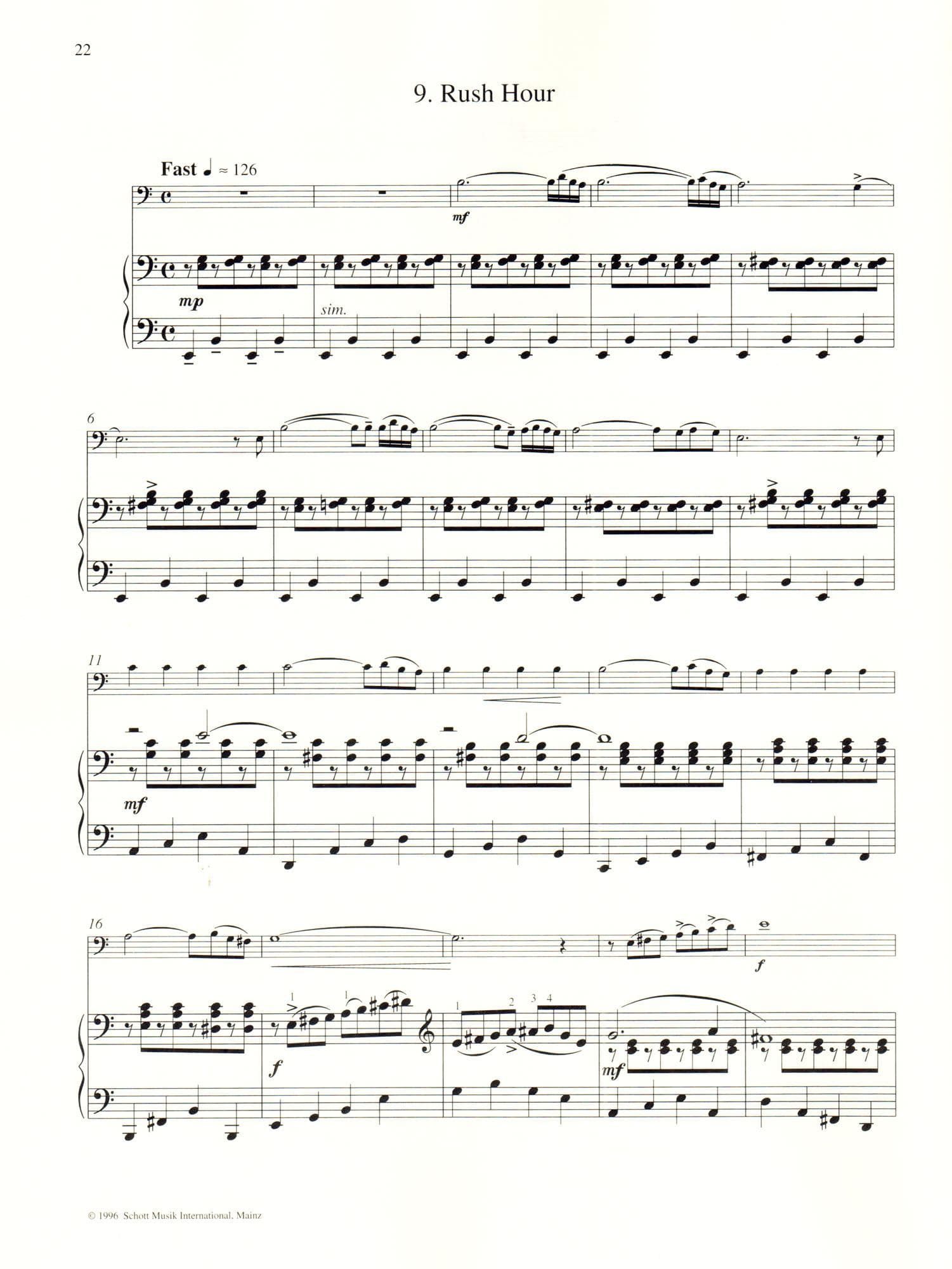 Putz, Eduard - Short Stories: 10 Little Pieces for Cello and Piano - Published by Schott Music