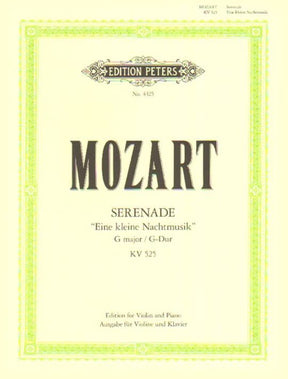 Mozart, WA - Eine Kleine Nachtmusik for Violin and Piano, K 525 - arranged by Herrmann - Edition Peters