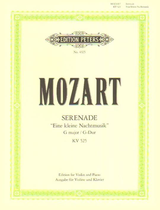 Mozart, WA - Eine Kleine Nachtmusik for Violin and Piano, K 525 - arranged by Herrmann - Edition Peters