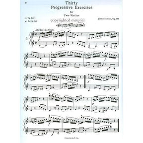 Dont, Jakob - 30 Progressive Exercises, Op 38 - Violin solo (with optional 2nd Violin accompaniment) - Kalmus Edition