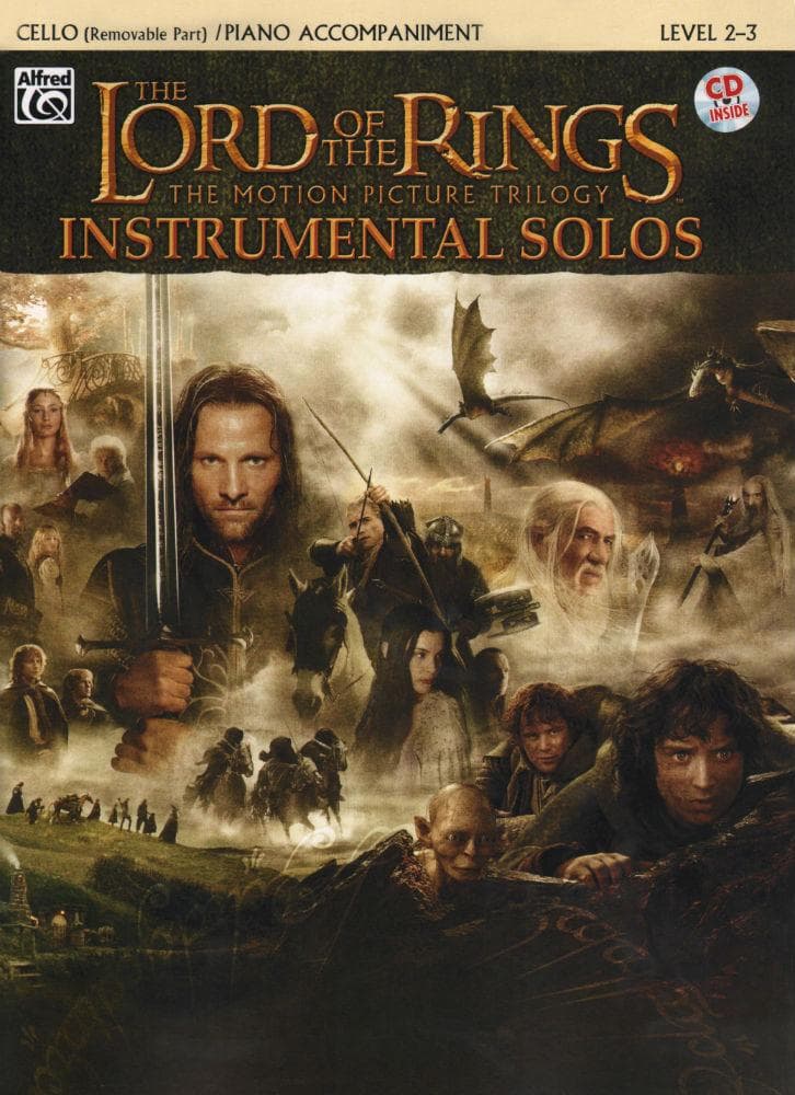 The Lord of the Rings - Cello and Piano - Book/CD set - Warner Brothers Music