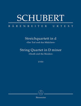 Schubert, Franz - Quartet in d minor, D 810 URTEXT Published by Barenretier