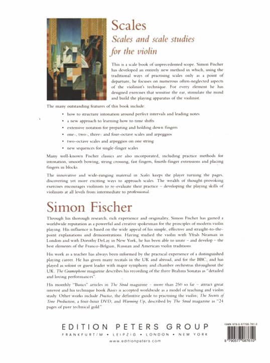 Fischer, Simon - Scales and Scale Studies for Violin - Edition Peters