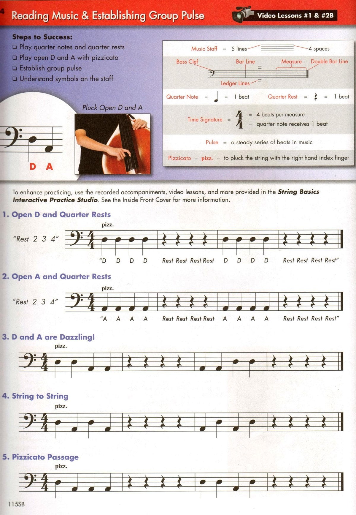 String Basics - Steps to Success for String Orchestra - Book 1 - Bass - Neil A. Kjos