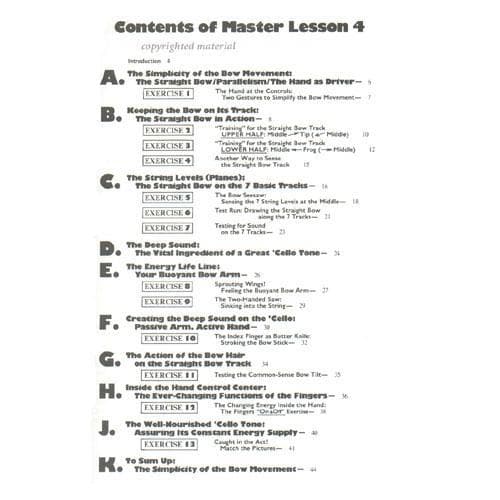 Wimmer The Joy of Cello Playing - Master Lesson 4. Published by Arioso Press.