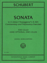 Schubert, Franz - Sonata in A minor - for Cello - with Optional 2nd Cello, Commentary and Preparatory Exercises by Daniel Morganstern - International