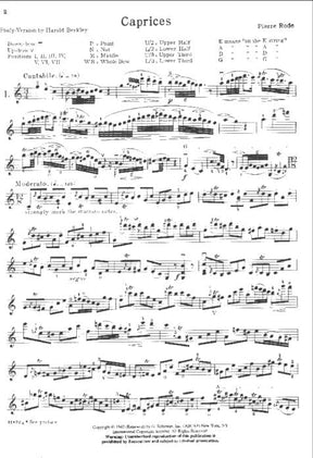 Rode, Pierre - 24 Caprices for the Violin - G Schirmer