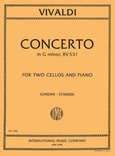 Vivaldi, Antonio - Concerto In g minor F III No 2 RV 531 For Two Cellos and Piano Edited by Starker Published by International Music Company