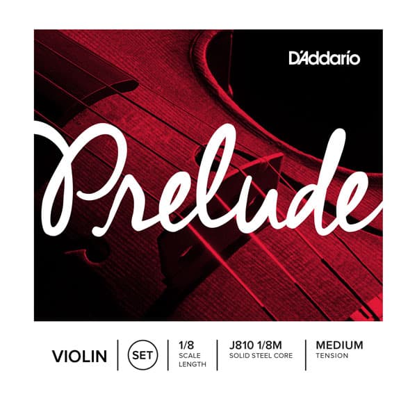 D'Addario Prelude Violin String Set - 1/8 size - Medium Gauge