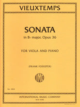 Vieuxtemps, Henri - Sonata in B-flat major, Op. 36 - for Viola and Piano - edited by Frank Foerster - International