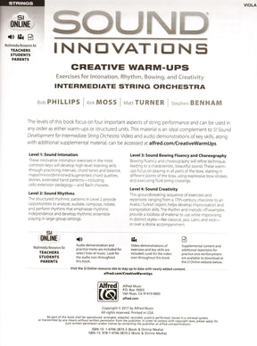 Sound Innovations - Creative Warm-Ups - for Viola - Intermediate String Orchestra Method by Phillips, Moss, Turner, Benham - Alfred