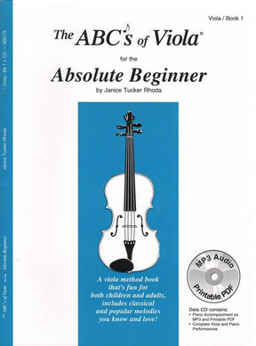 Rhoda, Janice Tucker - ABCs of Viola for the Absolute Beginner - Book 1 - Carl Fischer