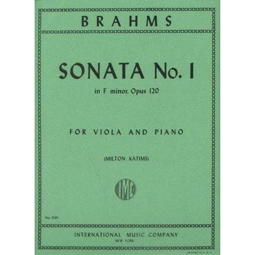 Brahms, Johannes - Sonata No 1 in f minor Op 120 for Viola and Piano - Arranged by Katims - International Edition