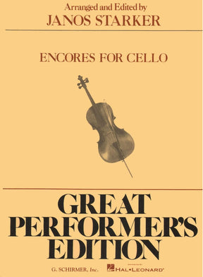 Starker - Encores For Cello Published by G Schirmer