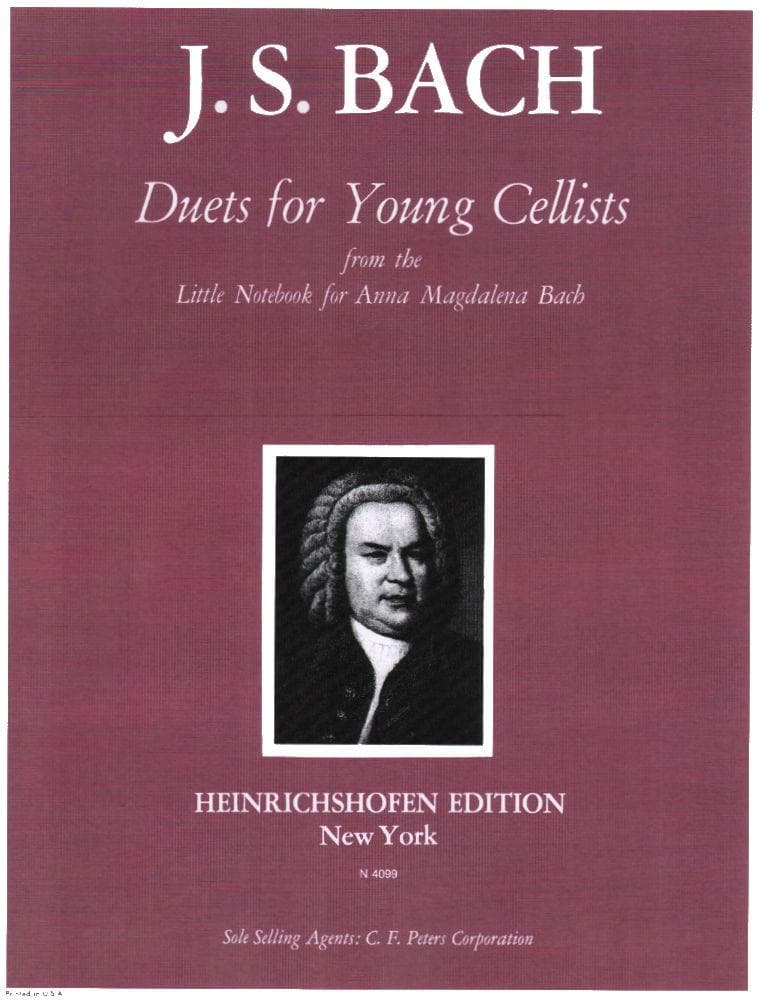 Bach, JS - Duets For Young Cellists for Two Cellos - Arranged by Wolerts - Otto Heinrich Noetzel Verlag Edition