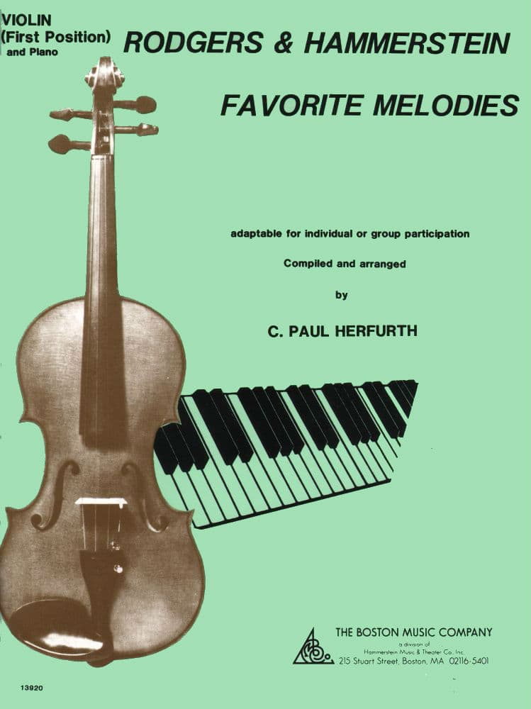 Rodgers and Hammerstein: Favorite Melodies - Violin and Piano - arranged by C Paul Herfurth - Boston Music Co