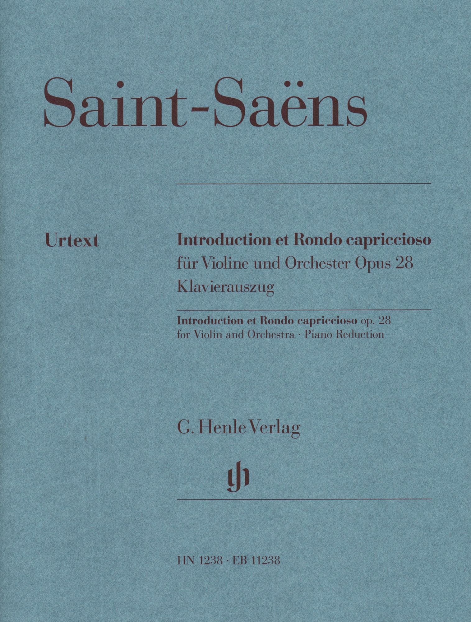 Saint-Saens, Camille - Introduction et Rondo capriccioso - for Violin and Piano - Edited by Peter Jost - G Henle Verlag URTEXT